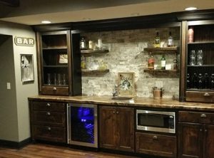 Johnson County Kitchen Remodeling-bar-sink-fridge