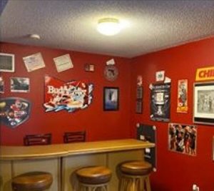 man cave chiefs wet bar