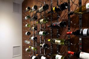 basement remodeling metal wine racks