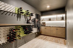 mid-century modern wine cellar